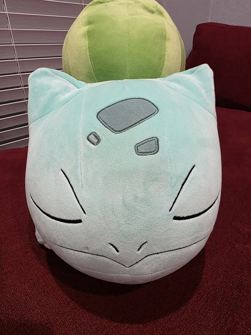 Cute Light Green Plush Bulbasaur-Inspired Stuffed Animal